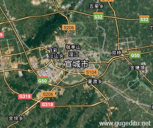 宣城市衛星地圖