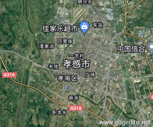 孝感市衛(wèi)星地圖