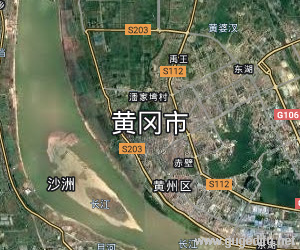 黃岡市衛星地圖