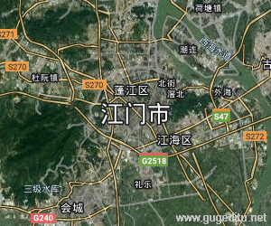 江門市衛星地圖