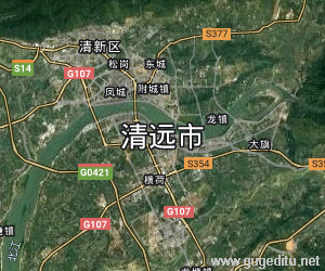清遠市衛星地圖