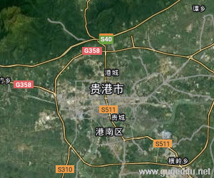 貴港市衛星地圖
