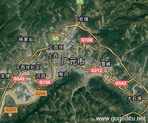 廣元市衛星地圖