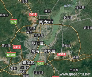 南充市衛(wèi)星地圖