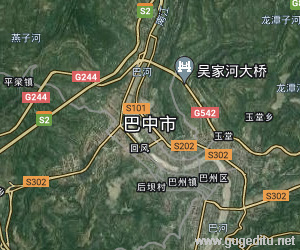 巴中市衛星地圖