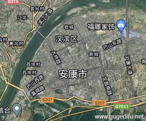 安康市衛星地圖