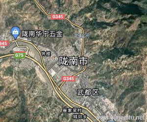 隴南市衛星地圖
