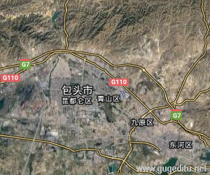 包頭市衛星地圖