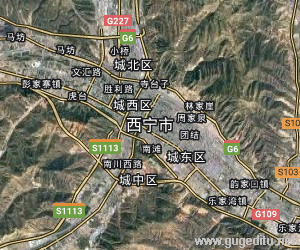 西寧市衛星地圖