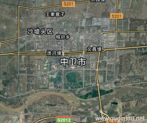 中衛(wèi)市衛(wèi)星地圖
