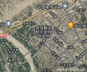 克孜勒蘇柯爾克孜自治州衛星地圖