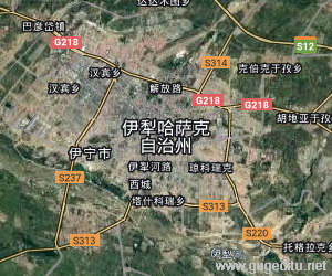 伊犁哈薩克自治州衛星地圖