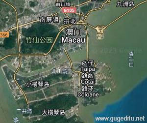 澳門特別行政區衛星地圖