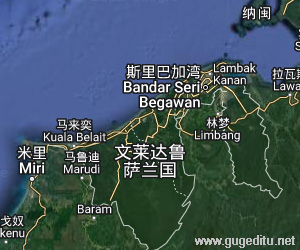 文萊衛星地圖