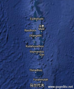 馬爾代夫衛星地圖