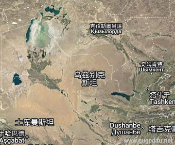 烏茲別克斯坦衛星地圖