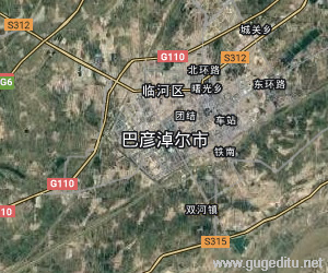 巴彥淖爾市衛星地圖