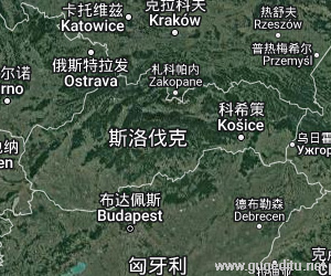 斯洛伐克衛星地圖