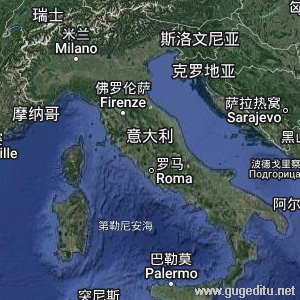 意大利衛星地圖