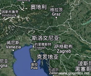 斯洛文尼亞衛星地圖