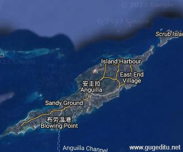 安圭拉衛星地圖