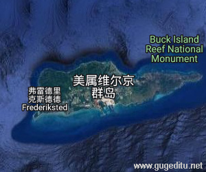 美屬維爾京群島衛星地圖