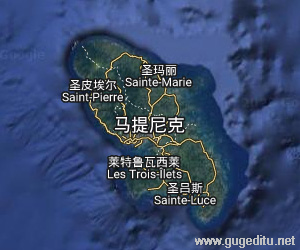 馬提尼克衛星地圖