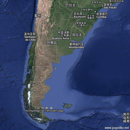 阿根廷衛(wèi)星地圖