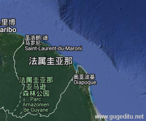 法屬圭亞那衛星地圖