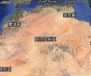 阿爾及利亞衛(wèi)星地圖