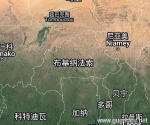 布基納法索衛星地圖
