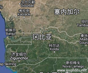 岡比亞衛星地圖