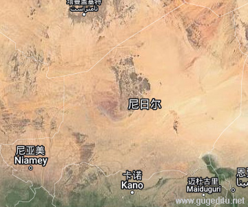 尼日爾衛星地圖
