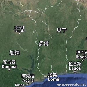 多哥衛星地圖