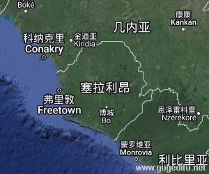 塞拉利昂衛(wèi)星地圖