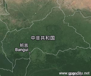 中非共和國衛星地圖