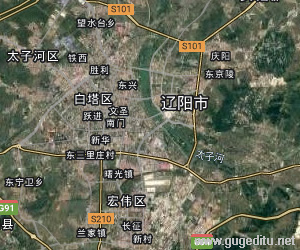 遼陽市衛星地圖