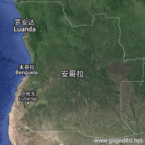 安哥拉衛(wèi)星地圖
