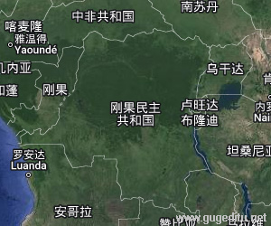 剛果(金)衛(wèi)星地圖