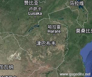 津巴布韋衛星地圖