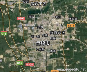 盤錦市衛星地圖