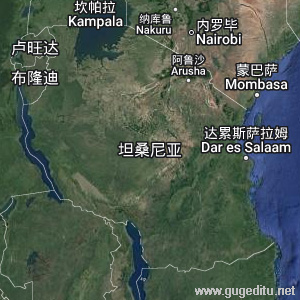 坦桑尼亞衛星地圖