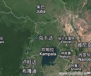 烏干達衛星地圖