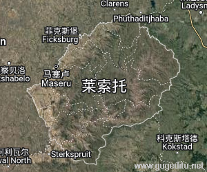 萊索托衛星地圖