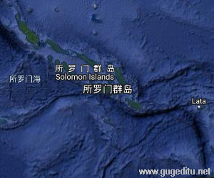 所羅門群島衛星地圖