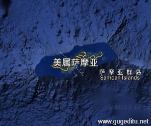 美屬薩摩亞衛星地圖