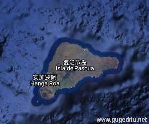 復活節島衛星地圖
