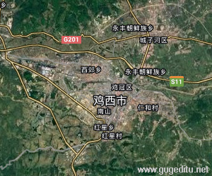 雞西市衛星地圖