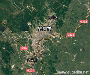鶴崗市衛(wèi)星地圖